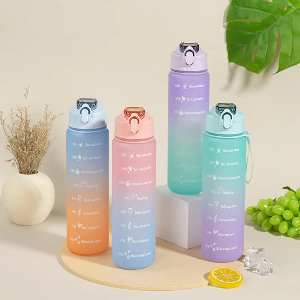 750ml Drink Bottle Gradient Sport Water Kettle Leak-proof Water Cup Ins Style Drink Bottle Traveling Straw Design Drinking Jug