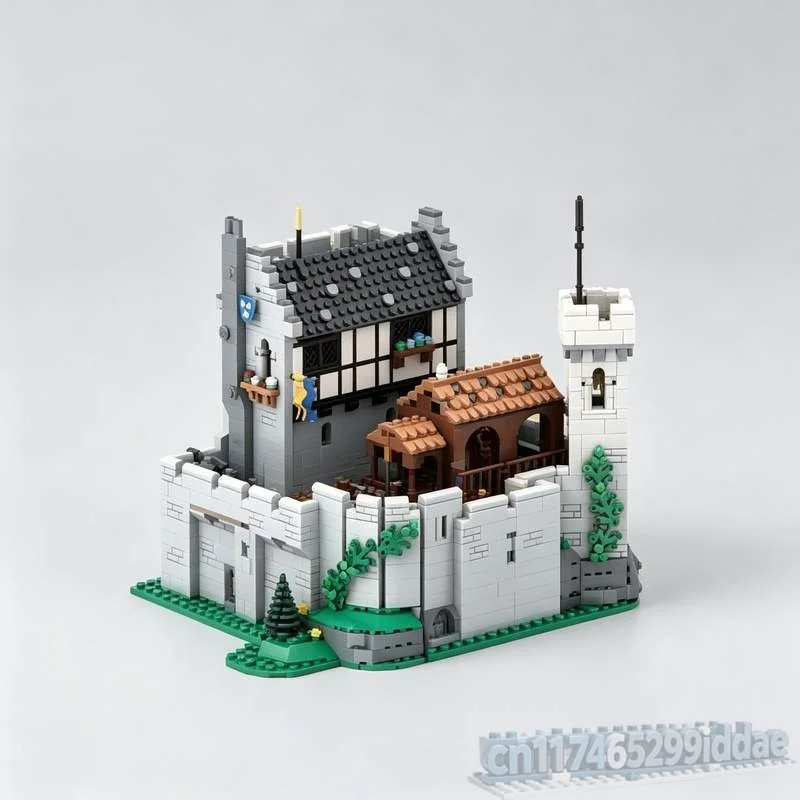 2348PCS Lion Knights Configurable Castle Part Two MOC Creative Medieval Architecture Building Block DIY Assembly Puzzle Toy Gift