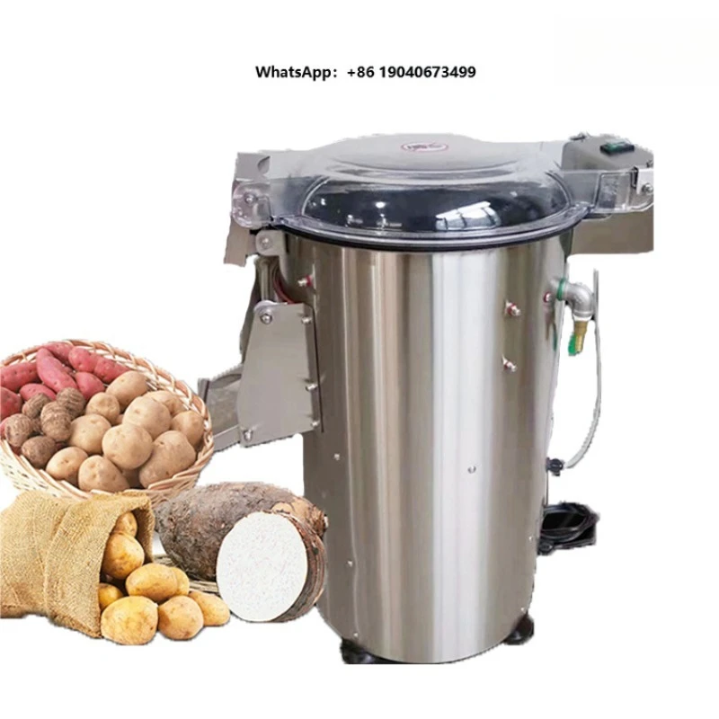Fruit Vegetable Processing Machines Electric Potato Washing and Peeling Machine Potato Peel Remover Potato Peeler XH