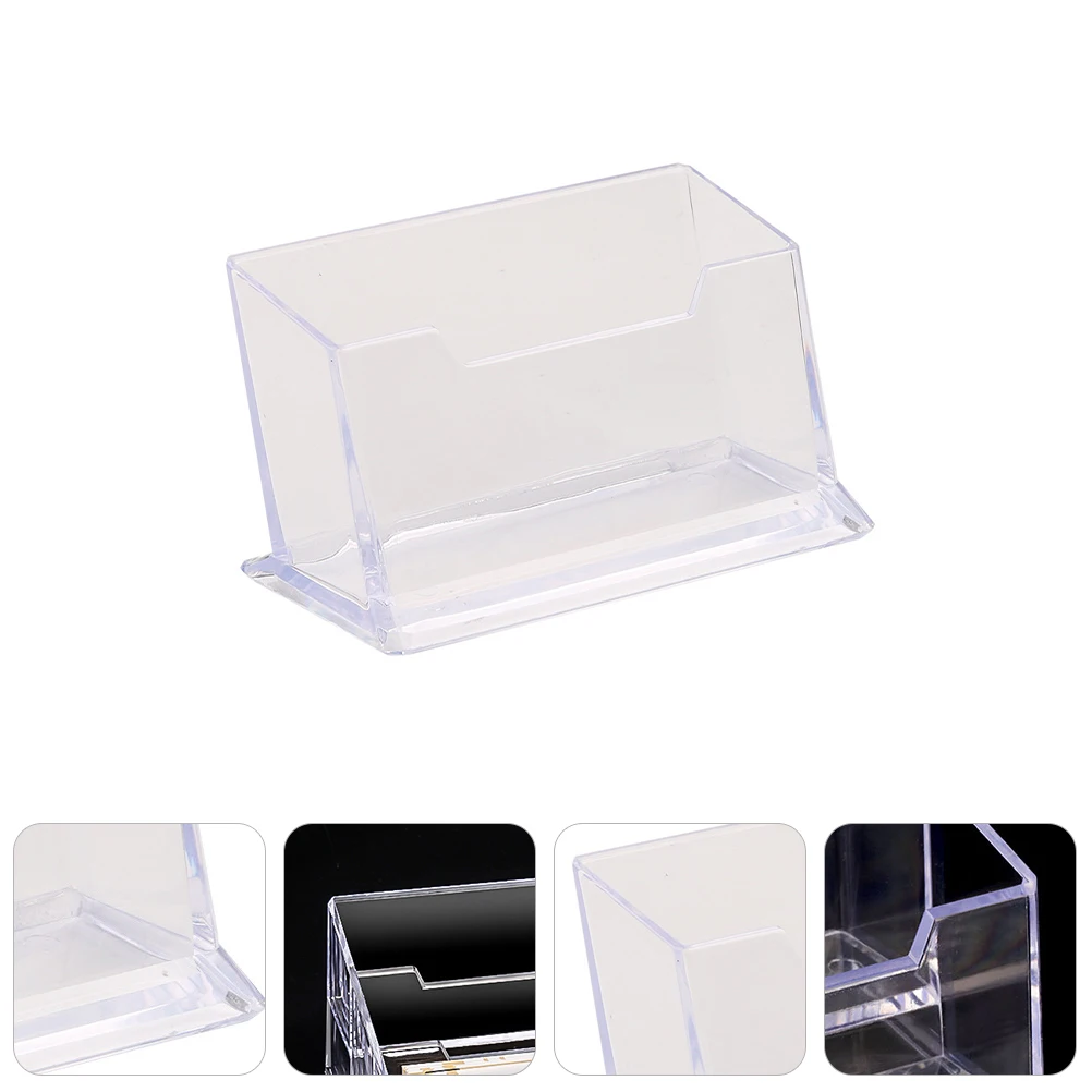 

8pcs Business Card Holder Desk Case Display Stand Transparent Acrylic Large Capacity Office Organization Gifts