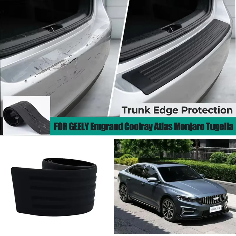 Trunk protection strip bumper anti-collision and anti-scratch For GEELY Emgrand Coolray Atlas Monjaro Tugella Preface