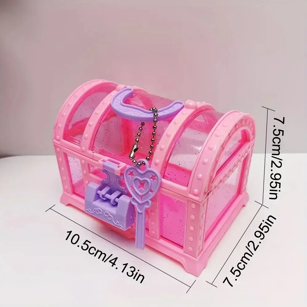 Vintage Mini Jewelry Chest Treasure Trinket Box Gem Storage Tray Ring Earrings Necklace Keepsake Gift Holder Case Bag for Girls