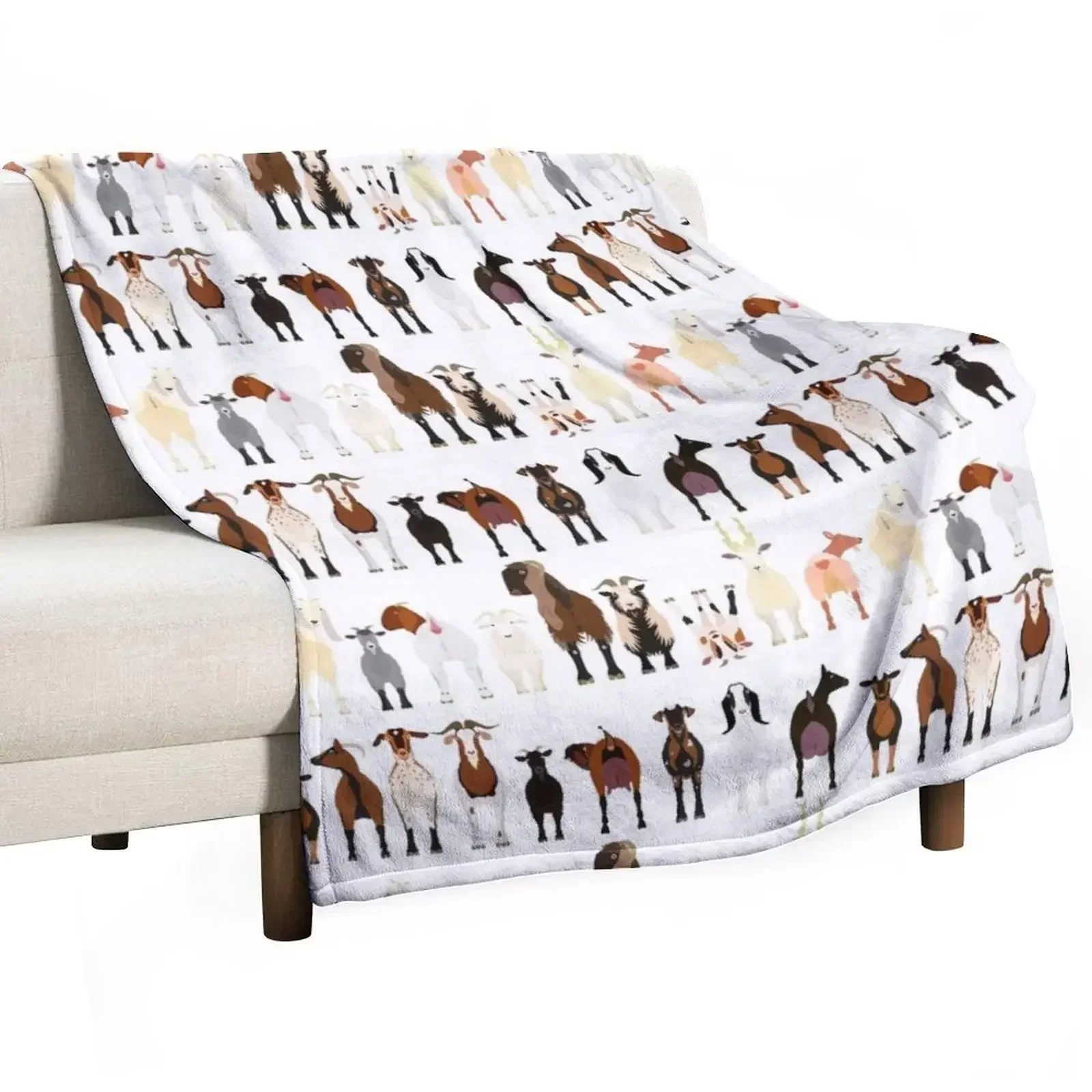 

Goat Breeds Throw Blanket Furry Thermals For Travel Blankets