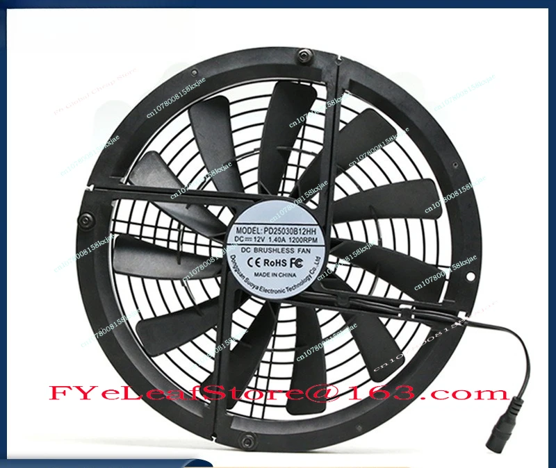 

Вентилятор охлаждения 12 В с большим объемом воздуха 25 см, вентиляция для животных и растений 25030
