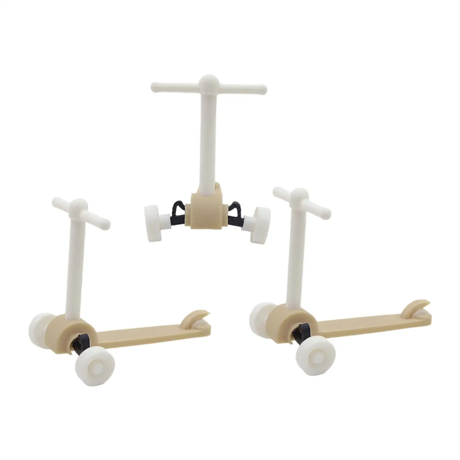 3 piezas Mini Scooters decorativos divertidos móviles escena DIY accesorios realistas para casa de muñecas Scooters en miniatura juguete para niños regalo