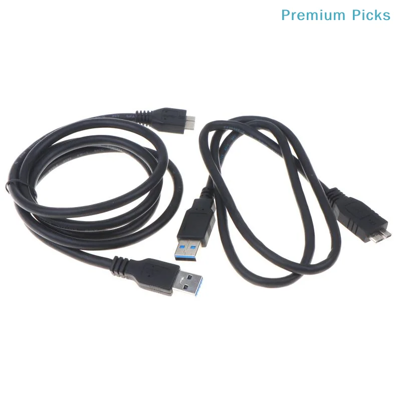 portableUSB 3.0 A to Micro B Cable 5Gbps High Speed Data Transfer Cord for External Hard Drive Disk Student Office Data Backup