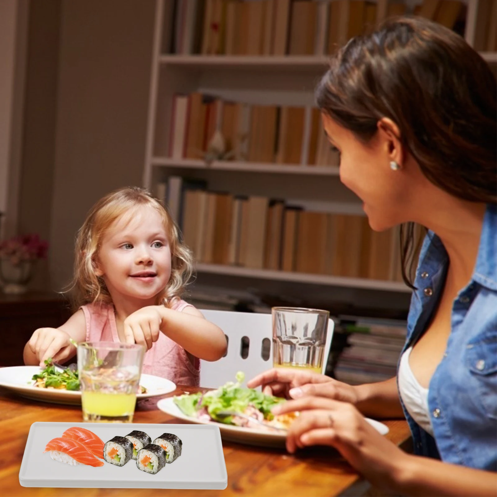 

Rectangular Cake Plate Food Safe Material Easy to Wash Creative Shape Serving Plate for Sushi Snacks Desserts Snack Tray Food