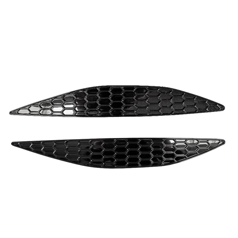 1Pair Rear Bar Honeycomb Reflector Cover Trim Styling For VW Golf 7 GTI MK7 2014-2018 Tail Fog Light Strips Sticker Accessories