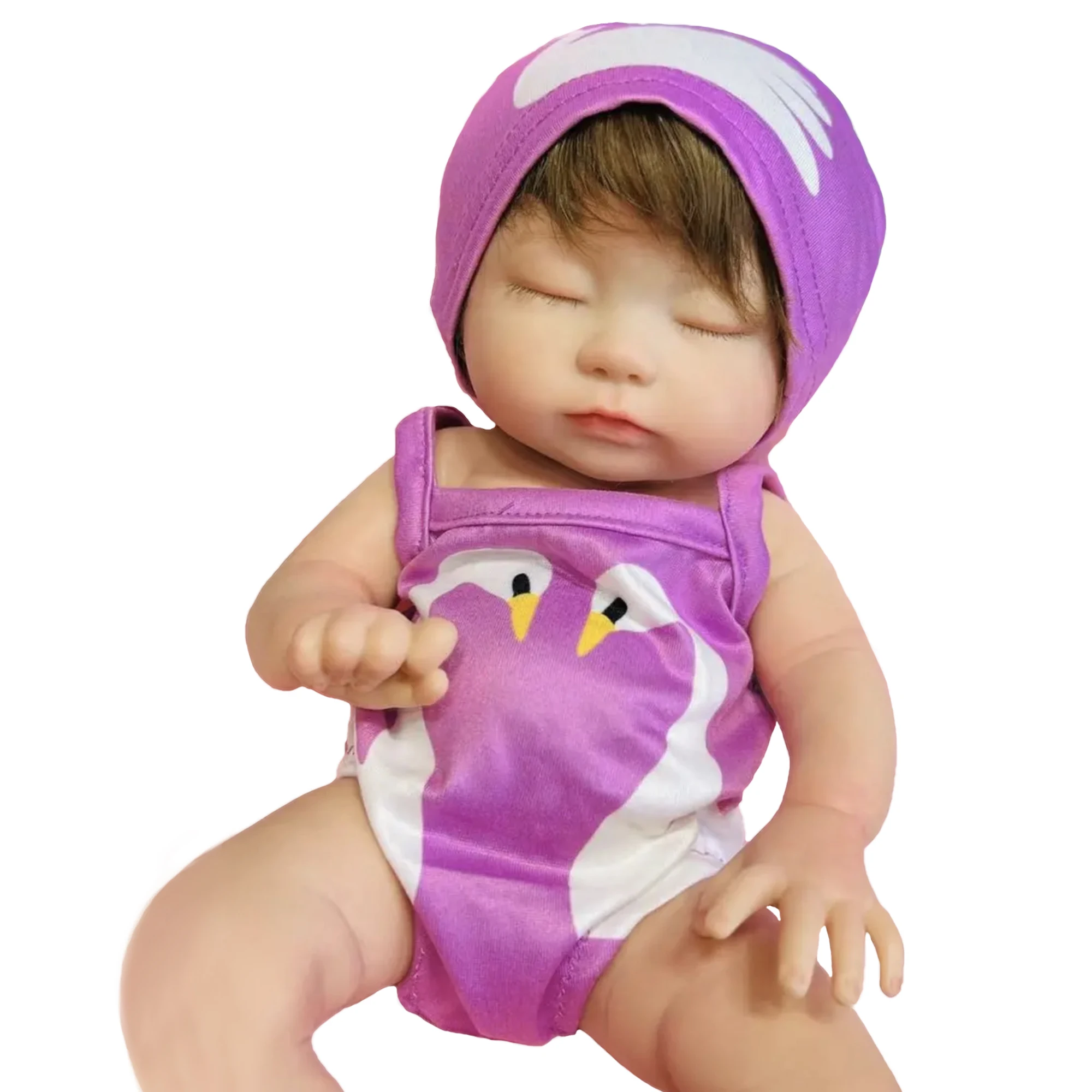 35cm Reborn Silicona Completo Finished Full Silicone Reborn Baby Can Drink Milk and Pee De Muñecas Silicona Boneca Renascida