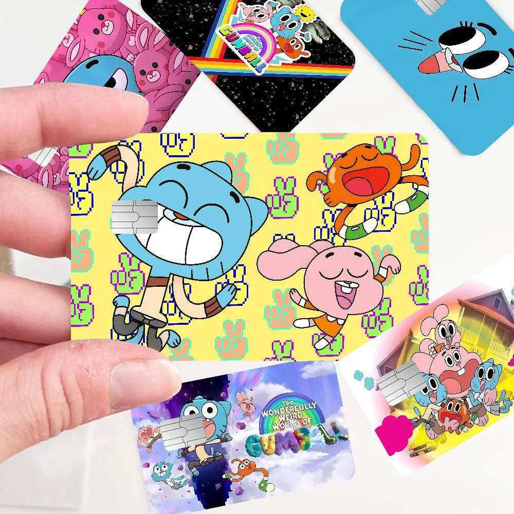 The Amazing World Of Gumball Diy Credit Debit Card Sticker Party Sticker Decoration Waterproof Small Chip Card Skin Sticker