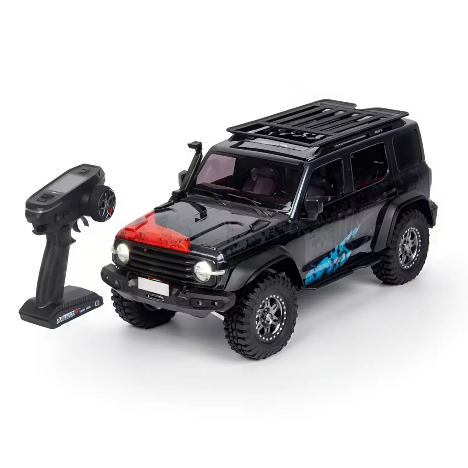 

1:8 Tank 300 CMED Type RC Off Road Vehicle Electric Climbing Crawler Cars Model Four Wheel Drive Axle Lock 2Speed Gearbox Light