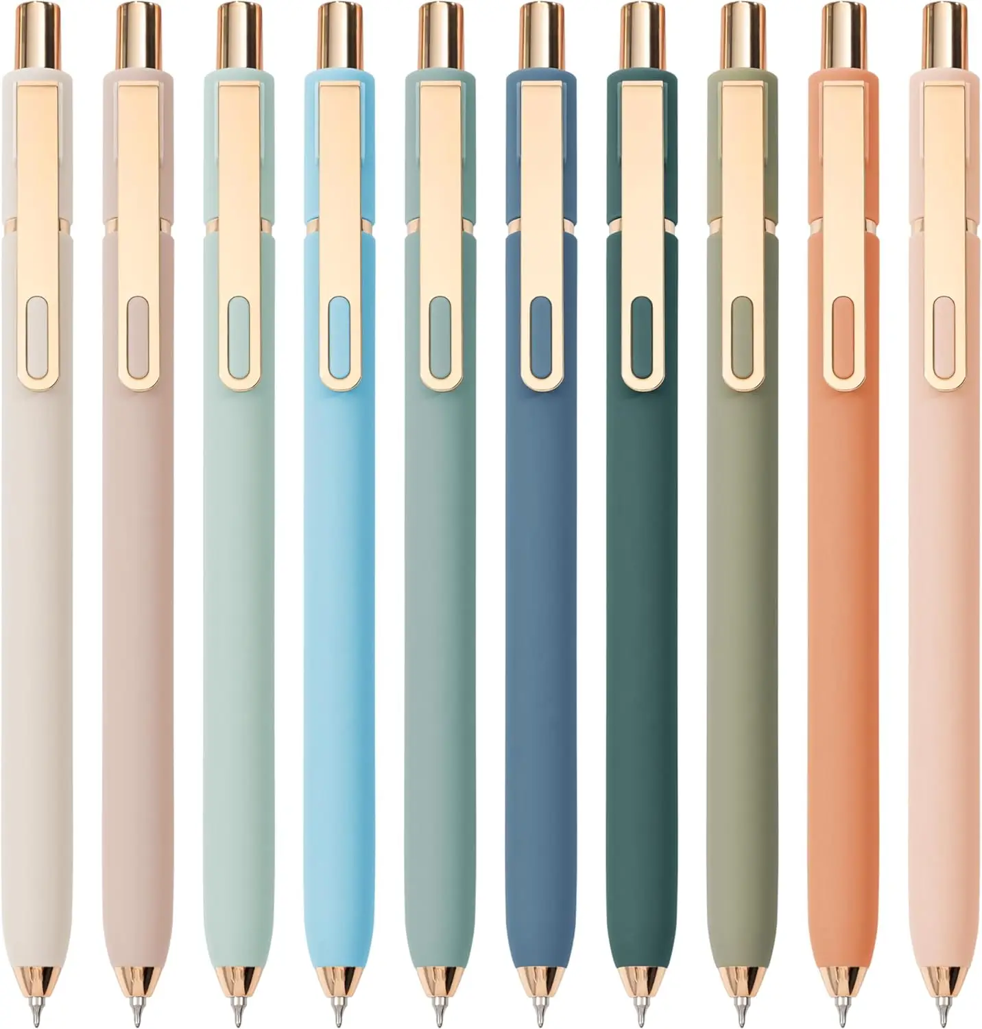

Gel Pens Black Ink Pens for Office 0.5mm Fine Point Smooth Writing Retractable with Metal Clip 10 Pack