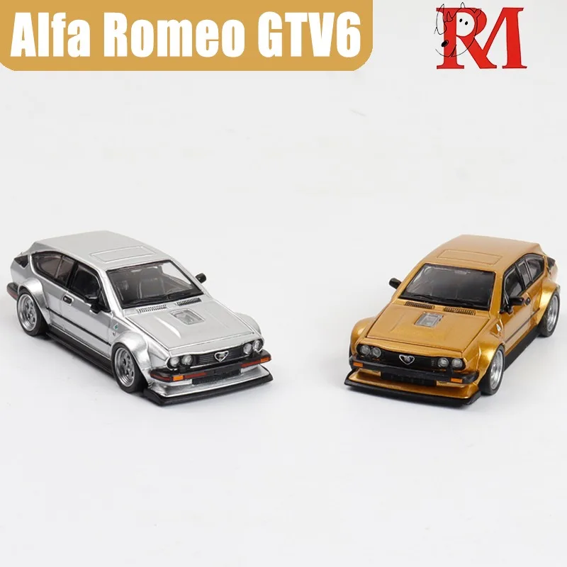 Rm 1/64 alfa romeo gtv6 liga veículo de motor brinquedo fundição modelo de metal coleção menino presentes de natal