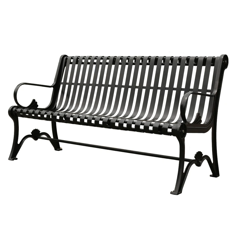 

Park Chair Outdoor Bench Cast Iron Art Community Square Leisure Seat Courtyard Shopping