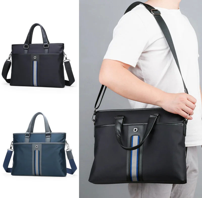 

New Minimalist Men's Handbag, Casual and Fashionable Single-shoulder Bag, Water-resistant Large-capacity Crossbody Briefcase