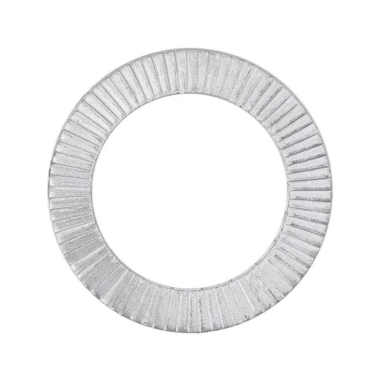 

304/316 Stainless Steel & 65Mn Steel Double Stack Lock Washers – Serrated Anti-Loosen Wedge Gaskets M3-M42