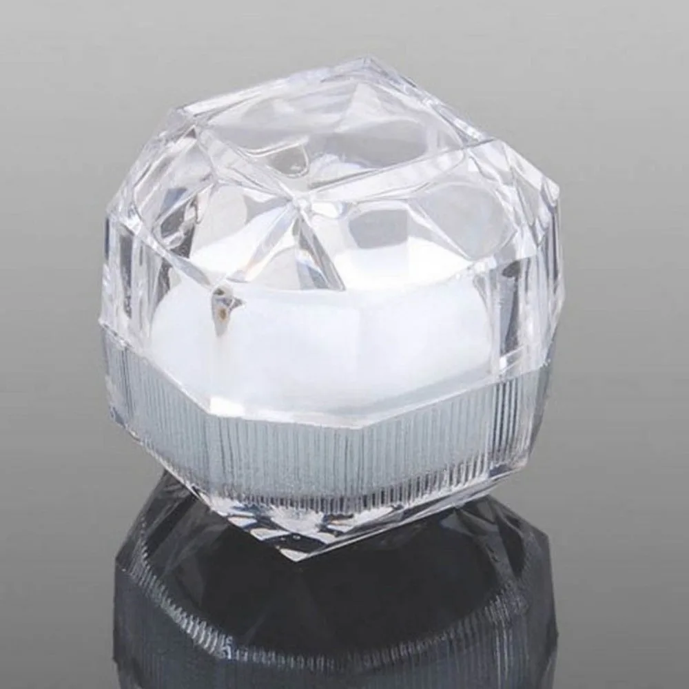 Transparent Crystal Jewelry Display Box 1pcs Pack Compact Size Jewelry Storage Box Clear Design Gift Packaging