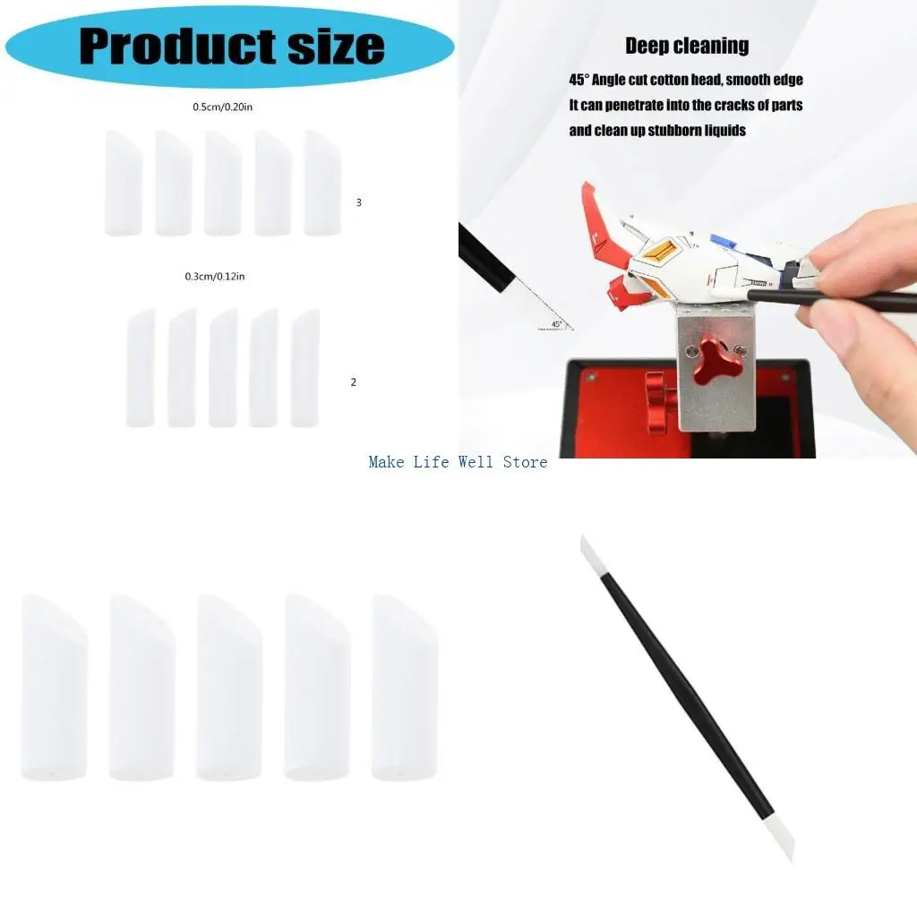 

Инструмент для очистки точности прочный хлопковый наконечник для энтузиастов моделей и художников DIY