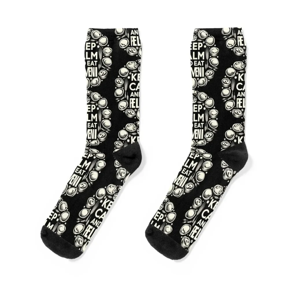 Keep Calm and Eat Pelmeni Gift Socks cartoon winter gifts Running Run Socks Ladies Men's