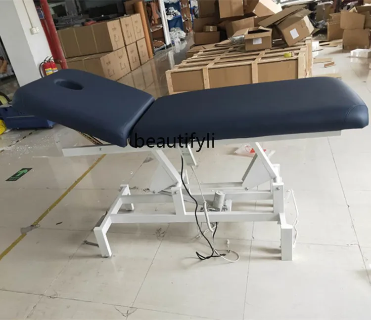 

Electric beauty bed Massage bed Lead hole Electric lifting, physiotherapy and beauty Multifunctional beauty bed