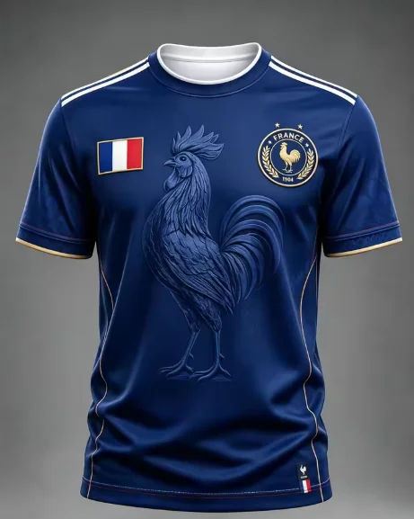 New Men 3D France Rooster T-Shirt Print Short Sleeve French National Football Jersey Summer Casual Flag Streetwear Tops