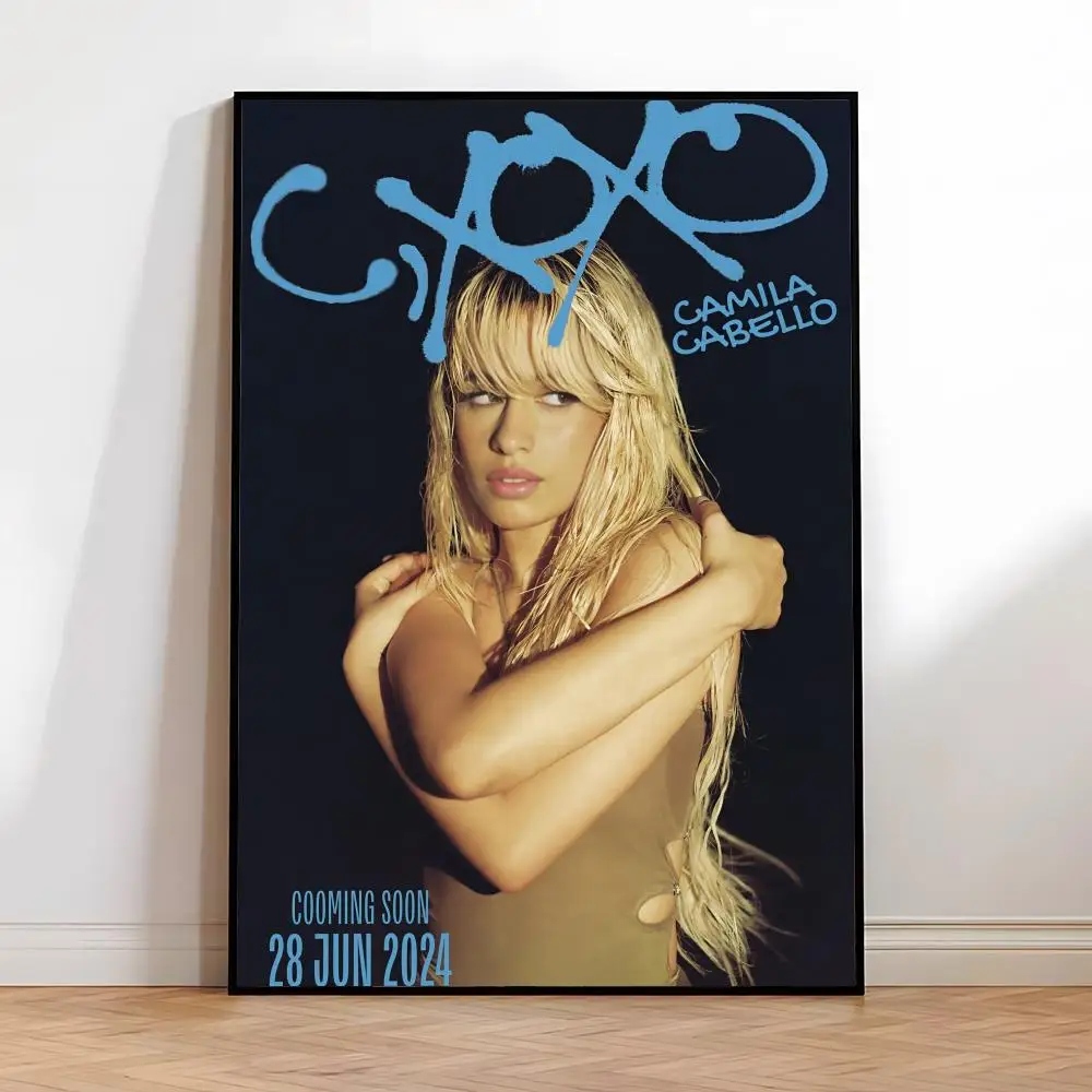 المغني C-كاميلا كابيلو اللوحة الخط عالية الجودة القطن قماش ملصق جدار الفن لغرفة المعيشة الحديثة مقهى ديكور #4