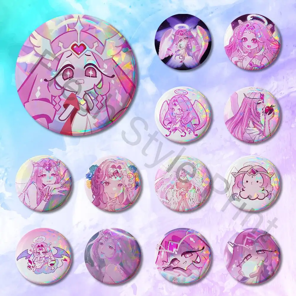 Run Kingdom Eternal Sugar C-Cookie Emaille-Pin aus Weißblech, runde Brosche, Nijigen Otaku Culture Badges, 58 mm, 44 mm, 32 mm, 75 mm, 25 mm