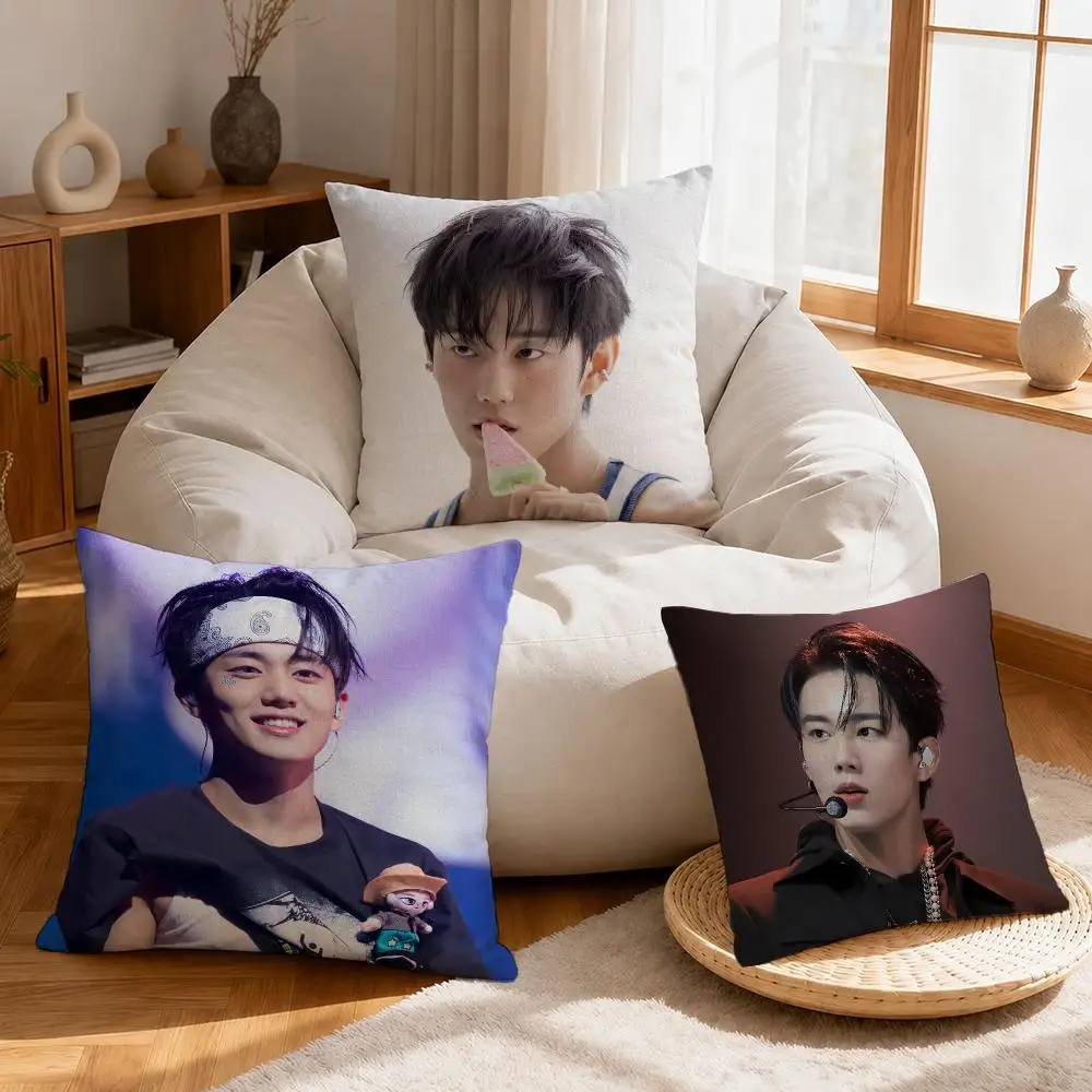 K-pop P1Harmony Intak Cushion Cover Linen Anti-Mite Antibacterial Cushion Cover Invisible Zipper Sofa Decor