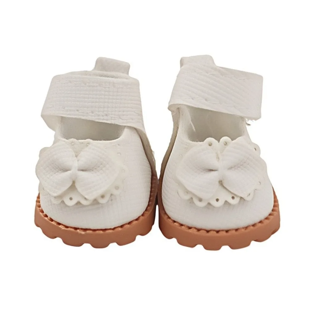 Mini 3.5*2.3cm Shoes Leather Material Bow Tie Design PU Shoes PU Material 17cm Size Bow Tie Shoes Plush