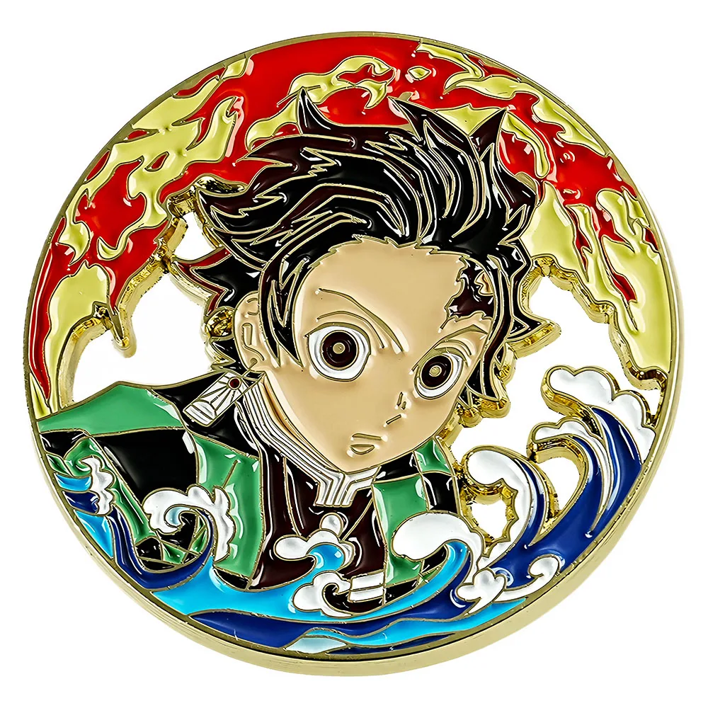 Demon Slayer Swordsman Kamado Tanjiro Hollow Enamel Pin Japanese Anime Badge Peripheral Novelty Accessories