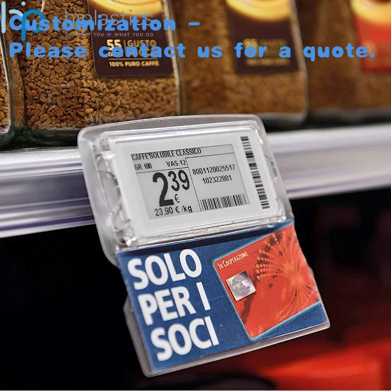 

custom.Hiplastics PP Innovation Retail Display System ESL Holder Display Supermarket Promotion