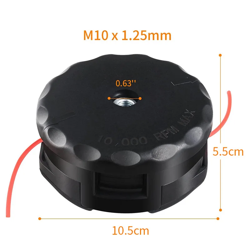 M10 * 1.25 رأس تشذيب السلسلة لتغذية سرعة الصدى 400 SRM-225 SRM-230 SRM-210 Echo Weed Eater Pas210 Pas211 Pas225