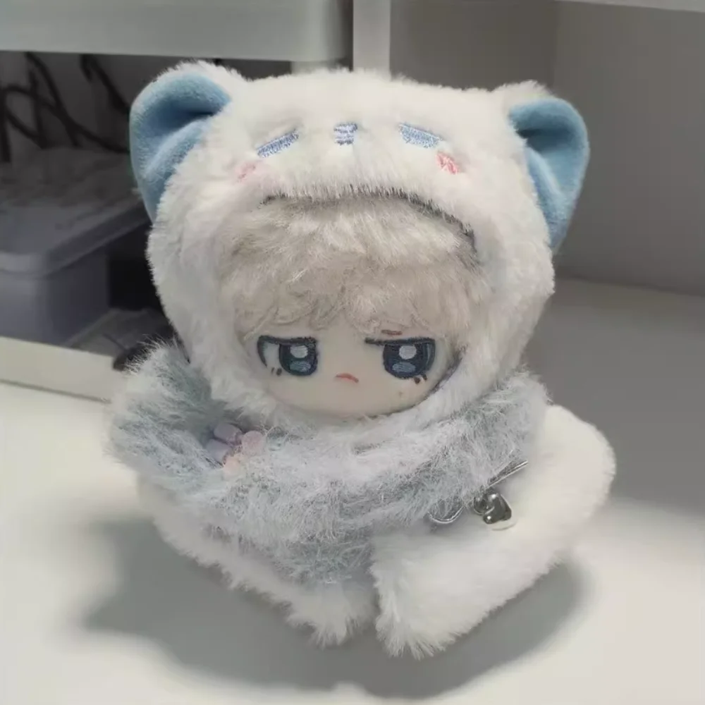 

No Attributes Clothes Cloak 10cm Cotton Clothes Suit Dress Up 20cm Clothes Outfit Cute Blue Clothes Set 10/20cm Cotton