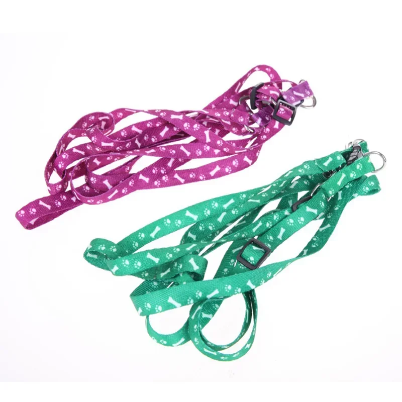 Adjustable Pet Cat Doggie Puppy Colorful Nylon Leashes Lead Harness Belt Rope Dog Safely Leash Pet Products 1PCS