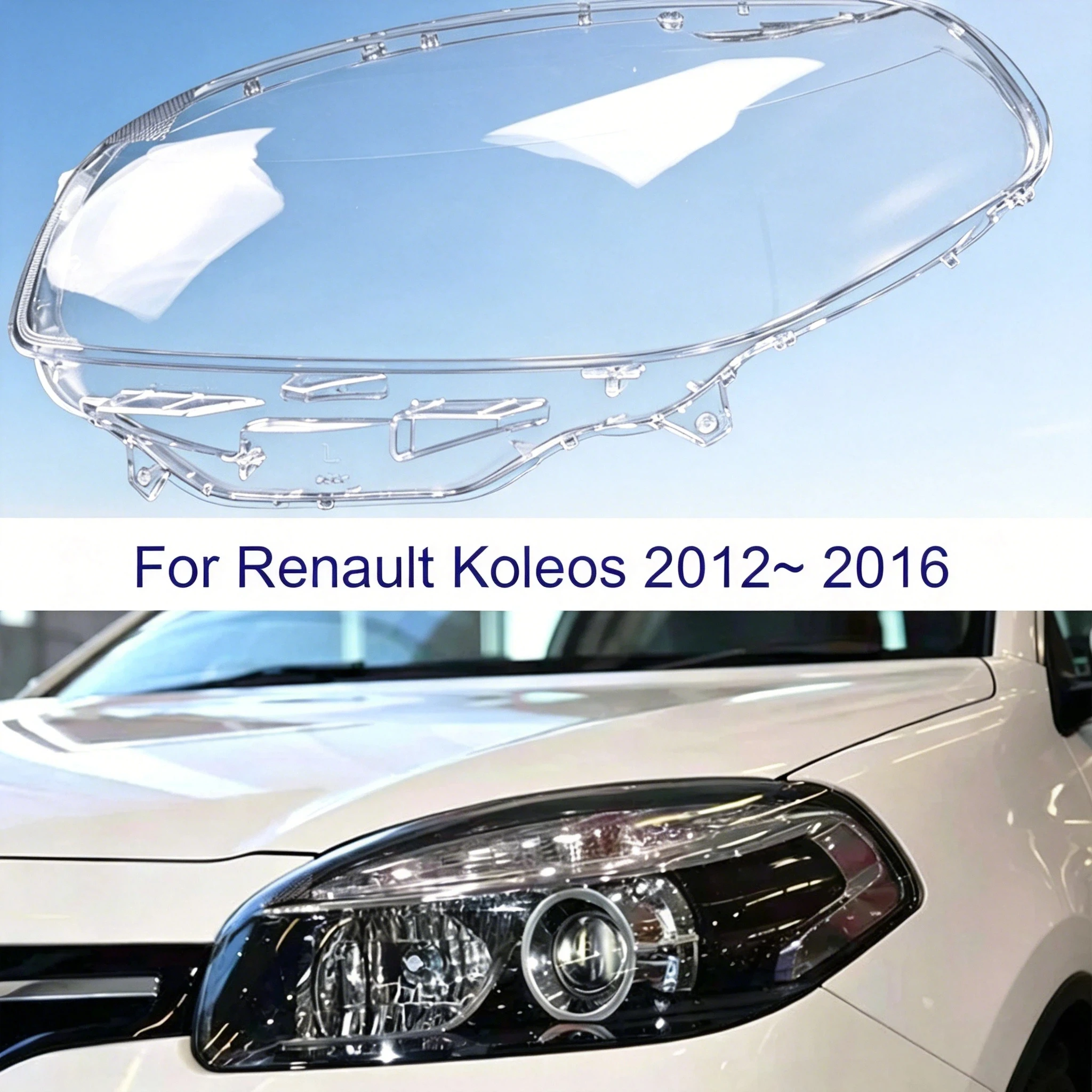 

Front Headlamp For Renault Koleos 2012 2013 2014 2015 2016 Headlight Cover Lens Shell Lampcover Lampshade Headlamp