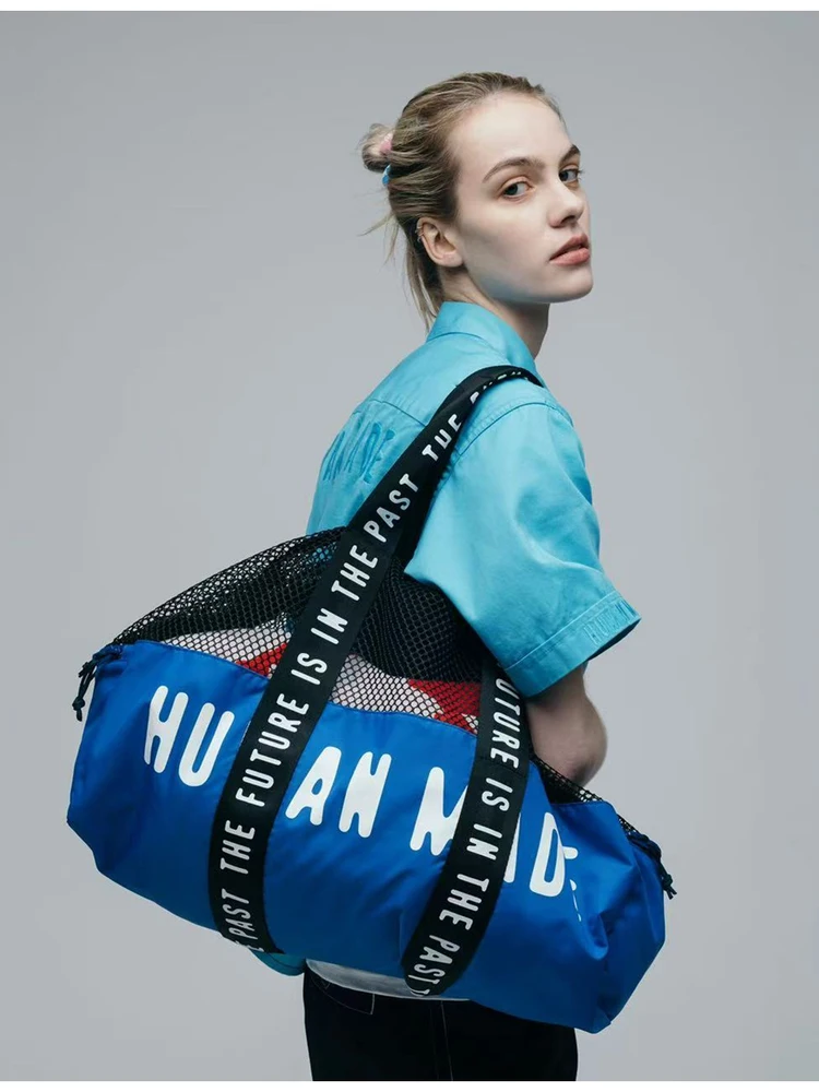 

Человеческая серия 25SS Mesh Boston Nylon Splicing Mesh Дорожная сумка Boston Сумка