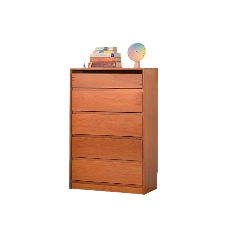 

Japanese cherry wood solid wood chest of drawers storage cabinet for household use of five buckets storage low cabinet