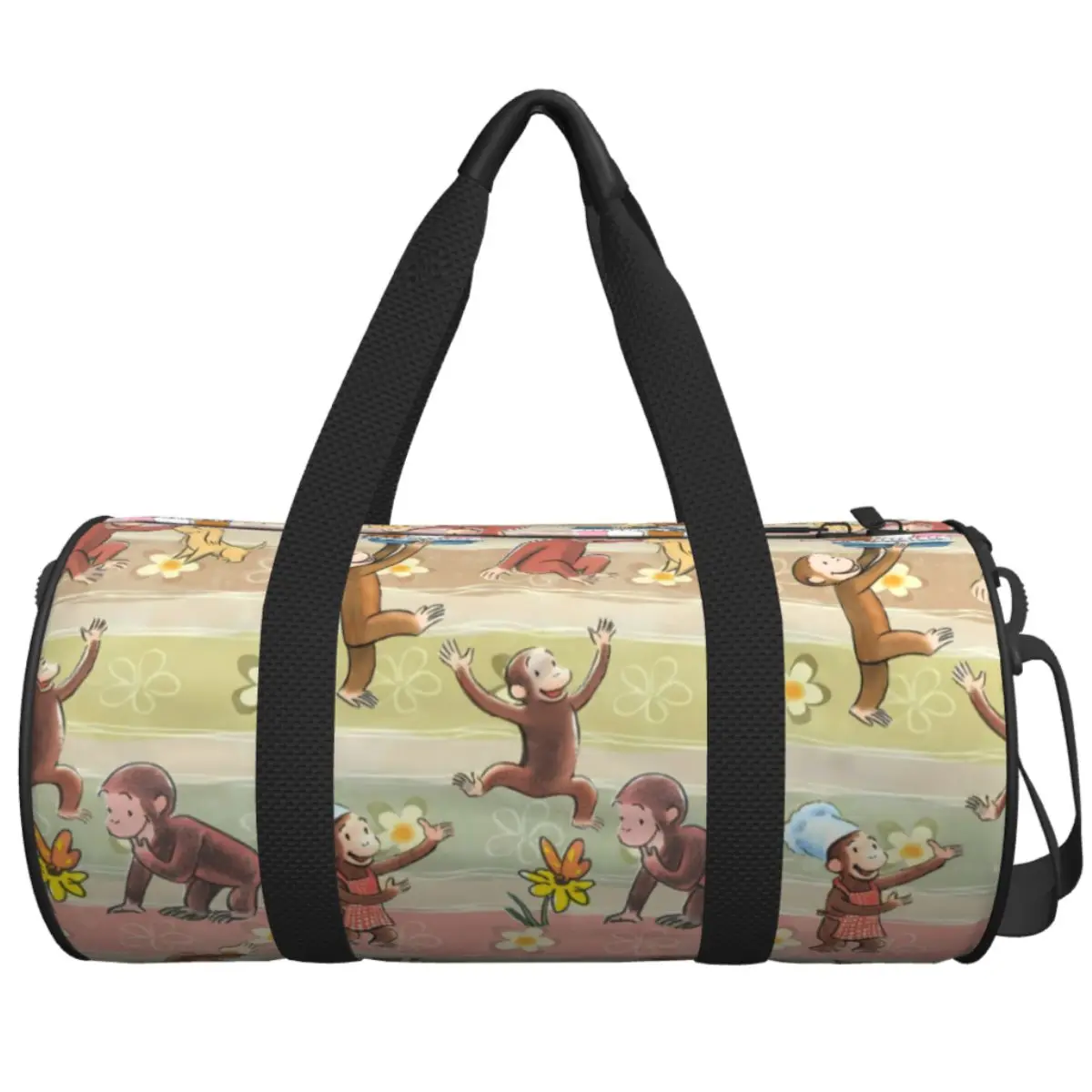 Curious George-s Sports Bags Swimming Gym Bag Gym Accessories Graphic Handbags Male Female Custom Portable Fitness Bag
