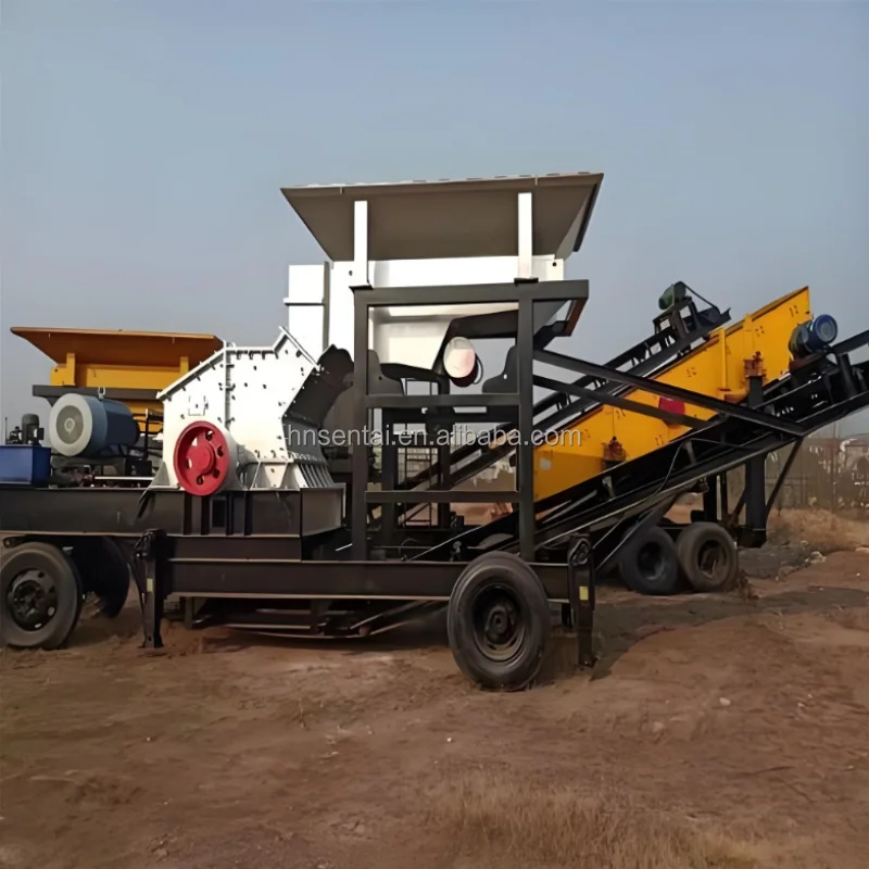 Small Mobile Gravel Crusher/Ore Crushing Equipment/Mobile Gold Crusher/Heavy Hammer Crusher/Mobile Crushing Station