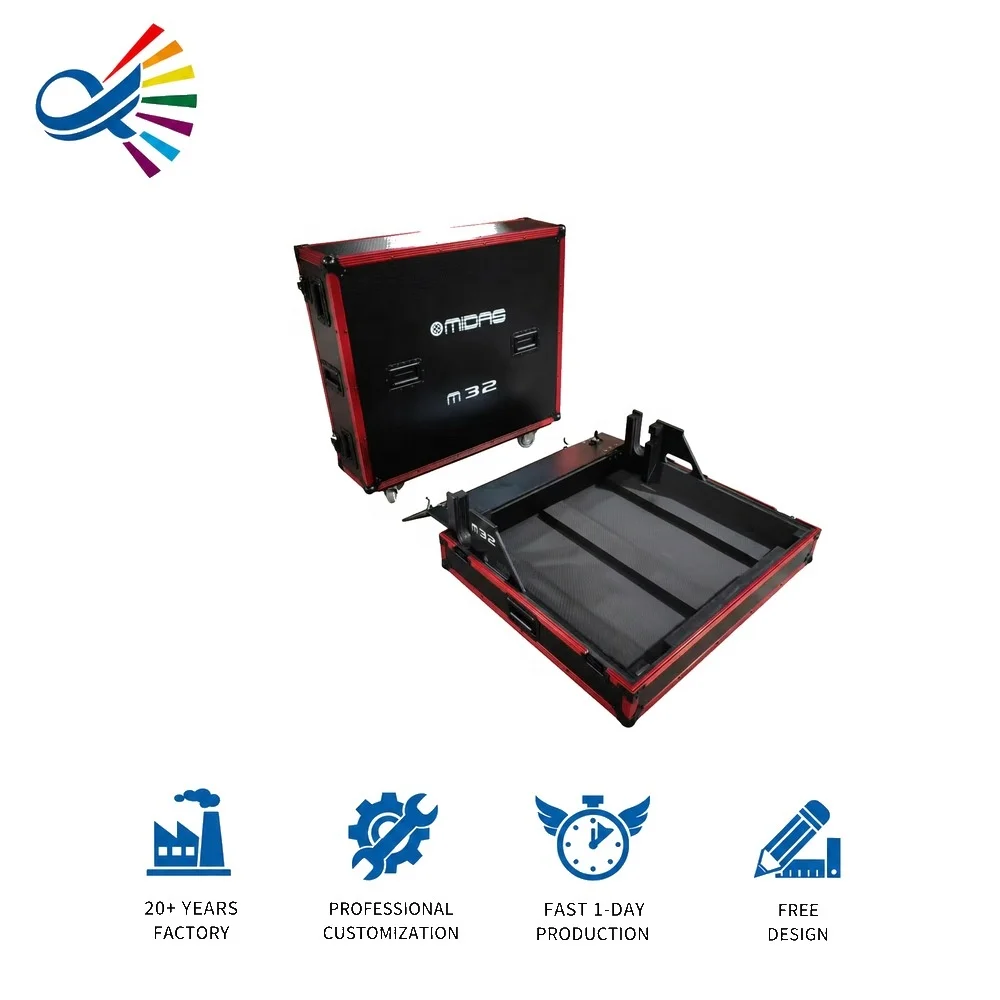 Professional Line Aluminum ATA Flight Case OEM/ODM Customizable 2 LIPS Heavy Duty Flightcase With EVA Lining For M32