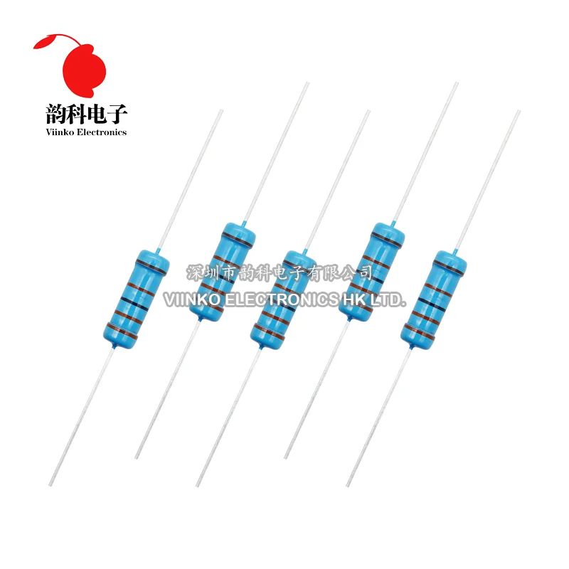 20pcs 3W Metal Film Resistor 3W 1%  0.1R - 2.2M 2.2 10 100 120 150 220 270 330 390 470 1K 2.2K 4.7K 10K 15K 100K 470K 1M ohm