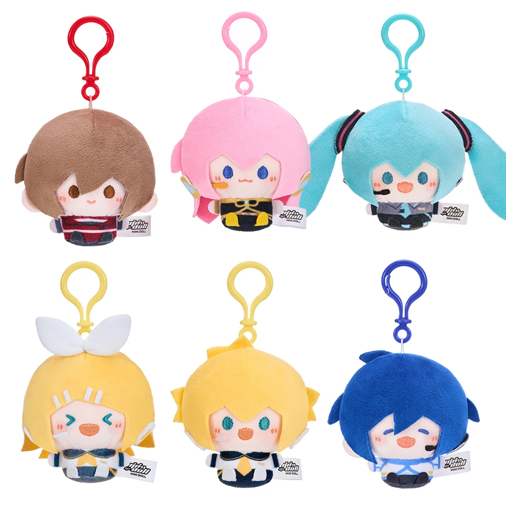 Muñeco de peluche Hatsune Miku de 8cm, Original KAITO MEIKO Megurine Luka, periféricos de Anime, mochila kawaii, colgante, regalo de cumpleaños en Stock