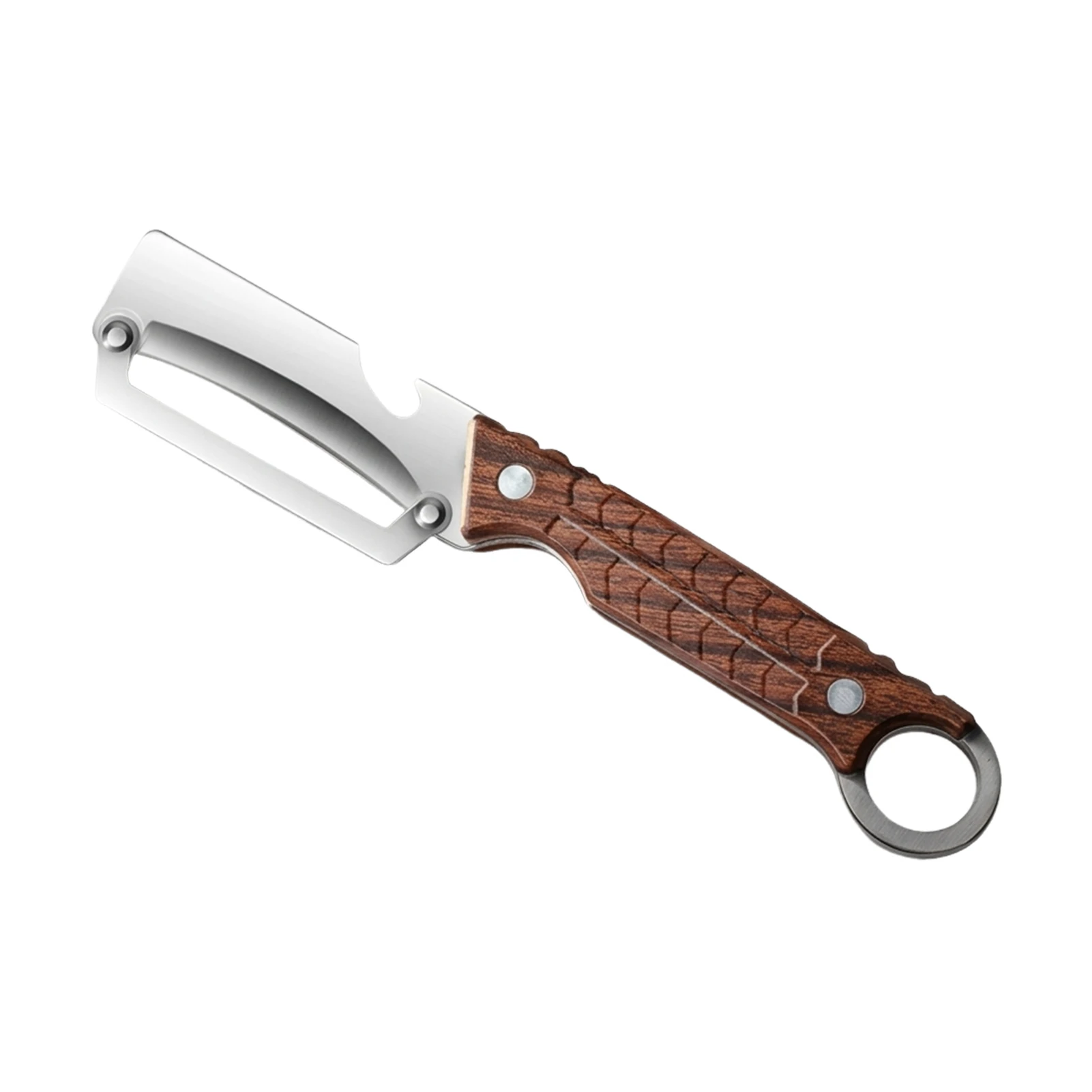 Stainless Steel Multi-Function Peeler with Ergonomic Handle and Dual Blades for Home Kitchen or Outdoor Use