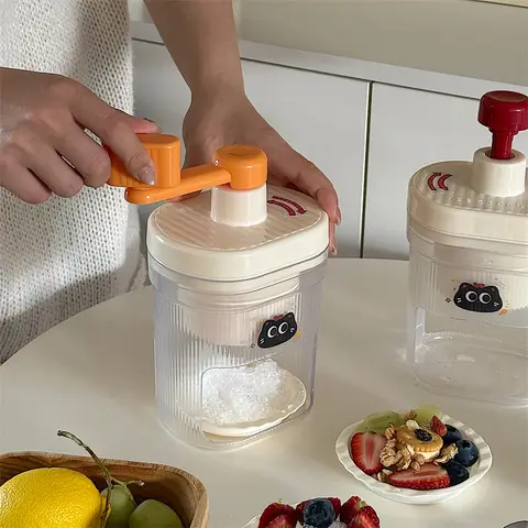 घरेलू छोटे आकार के हाथ से चलने वाले स्मूथी बनाने की मशीन, रसोई के लिए हाथ से बनाई गई बर्फ तोड़ने वाली मशीन, बर्फ कोल्हू, मैनुअल बर्फ कोल्हू 10 best sales बर्फ तोड़ने वाला - №9