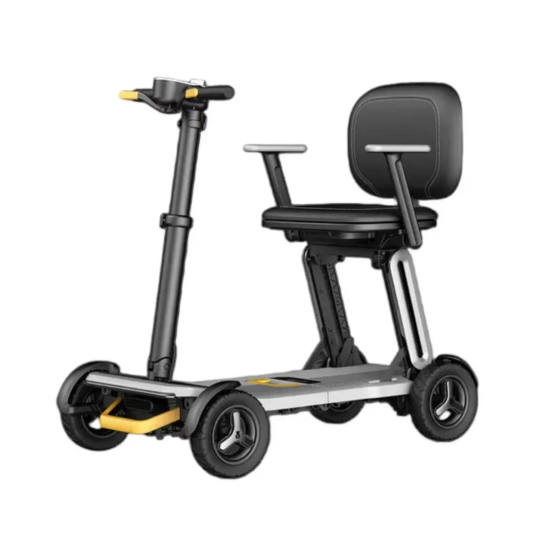 Folding electric four-wheeler electric scooter elderly scooter NFC electric bicycle