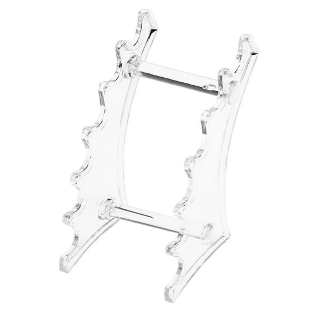 

4Pcs Plastic Pen Organizer Stand 6-Slots Clear Pen Storage Holder Rack for Office Home Makeup Brush Display Nail Brush Stand