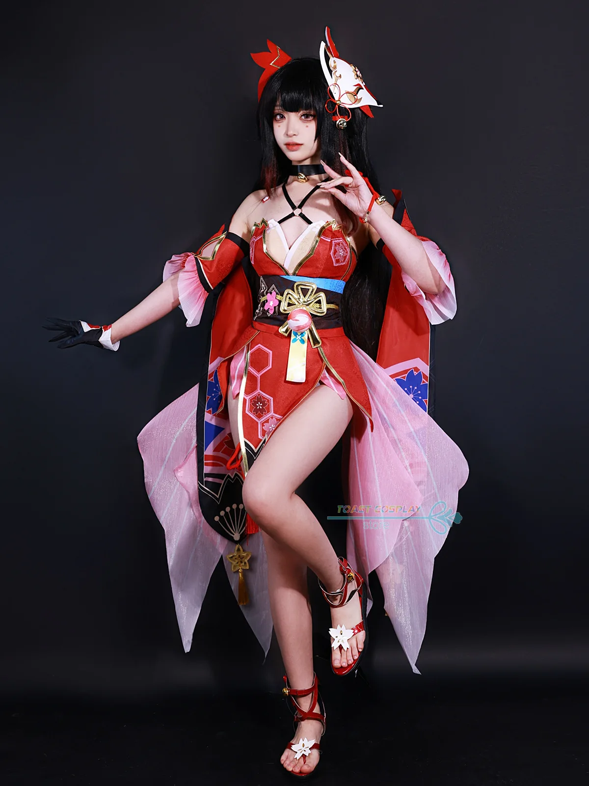 Sparkle Honkai Gioco Cosplay Honkai Star Rail Sparkle Costume Cosplay Abiti da festa Costume Parrucca Maschera di volpe Abiti da gioco di ruolo per donna