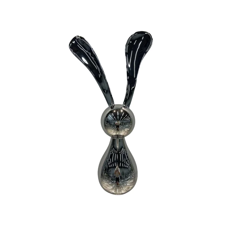 

Stainless steel office Front desk Hotel Lobby Living room Conference Hall Corridor desktop rabbit sculpture art decoration