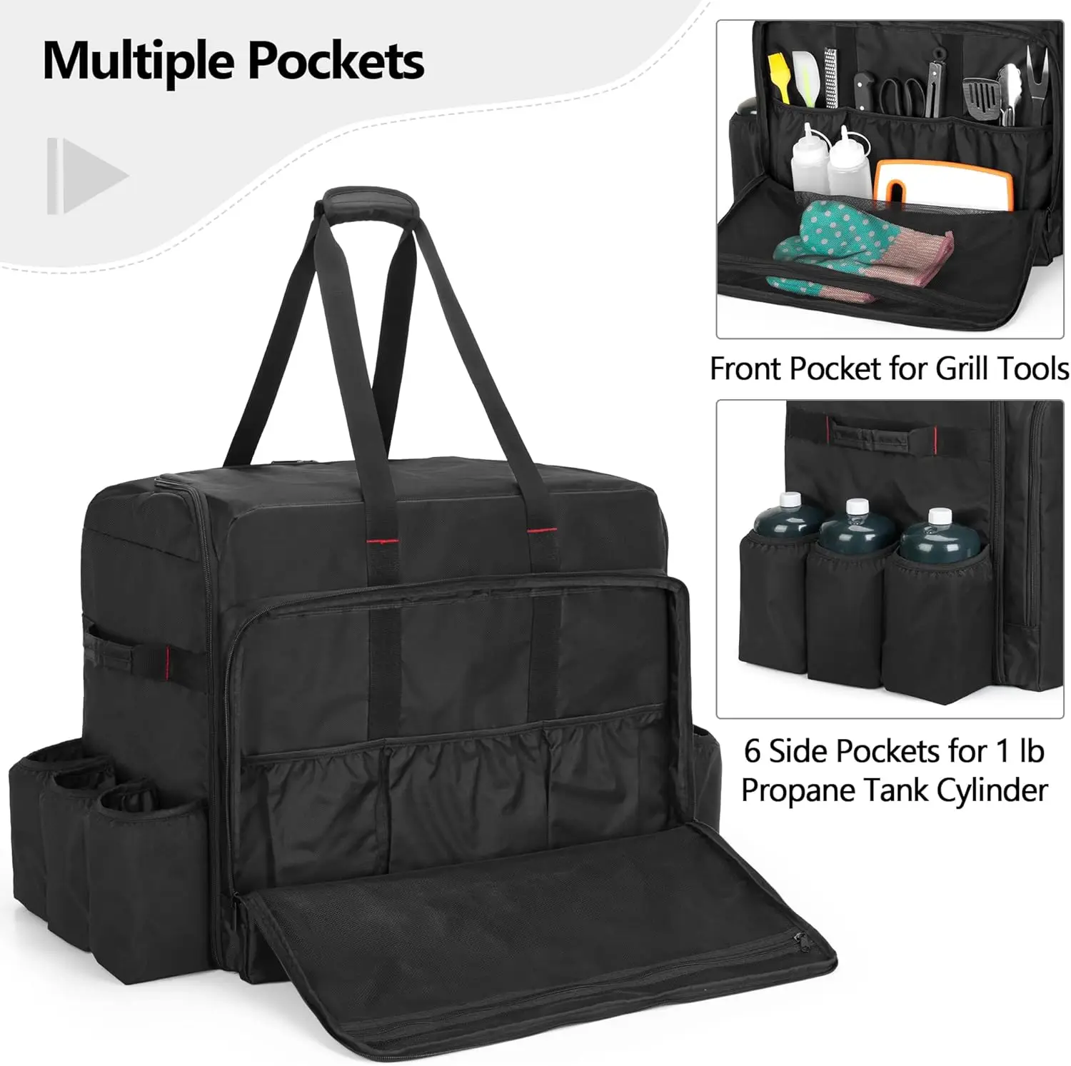 حقيبة حمل لفرن التخييم لمجموعة موقد الشيف للتخييم، حقيبة محمولة لملحقات فرن الغاز الخارجية
