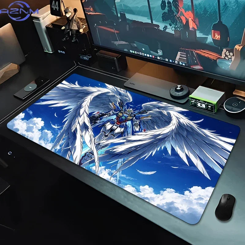 Starry Night Wave Mecha Surfing Art Mouse Pad, Rubber Non-Slip Base, Smooth Surface for Computer Gaming, Desktop Keyboard and Of
